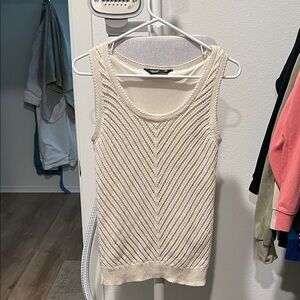 Simply Vera Vera Wang Cream Chevron Knit Tank